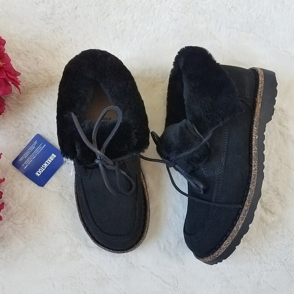 Birkenstock Bakki Suede‎ Leather Shearling Boots - Picture 1 of 8